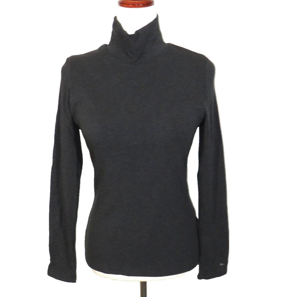 OGL EcoMousse ProWarm Turtleneck Long Sleeve Brami Top In Gray Size Medium